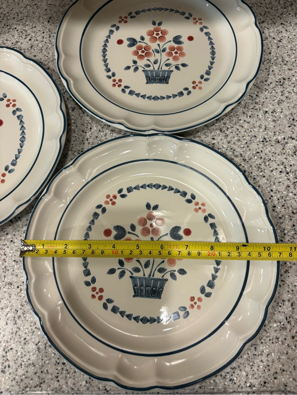 Brambleberry Dinner Plates 11" Hearthside Cumberland Stoneware White Set Of 5 - Picture 4 of 7